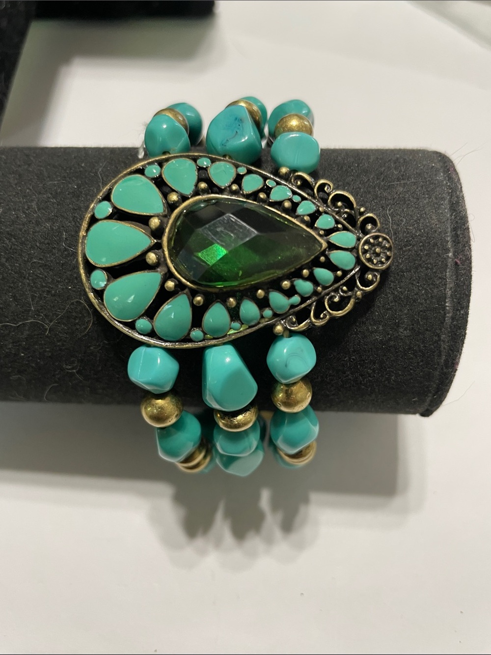 Summer - Turquoise Teardrop Statement Bracelet